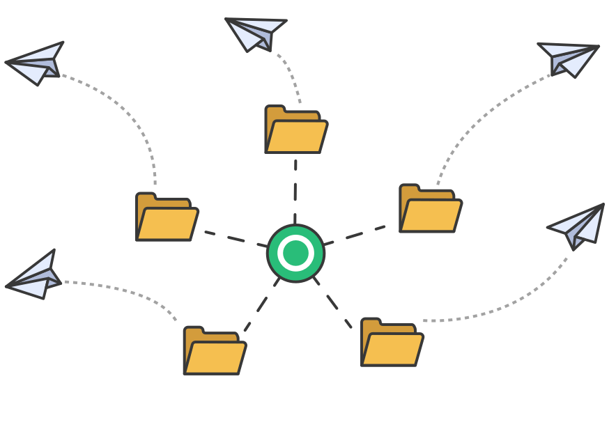 Illustration centralise email production